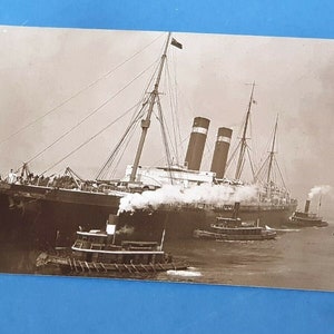 Photo 6 x 4, 1914, États-Unis Navire à vapeur HH5 de paquebot de la ville de New York