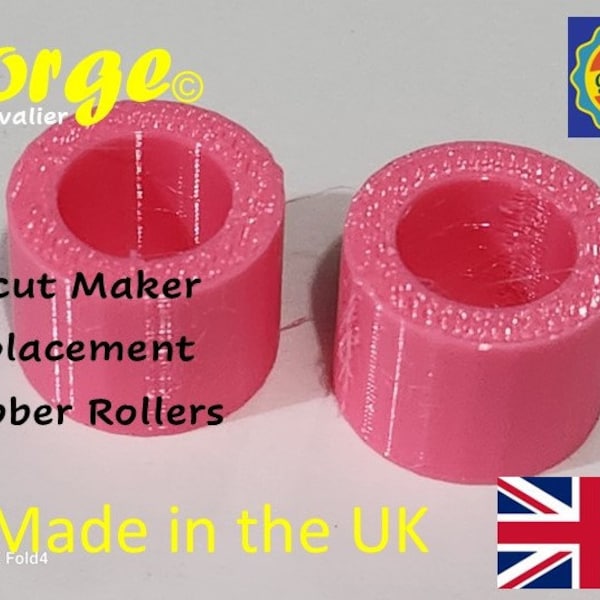 Pack of 2 Pink Cricut Maker 1 & 2 DIY Repair Replacement Spare Rubber Rollers by Forge YD1P