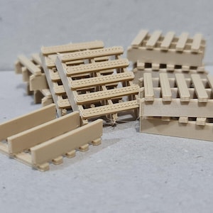 New Wood Colour Pallets OO Gauge 1:76 Scale Models Train Railway (10 Pack)