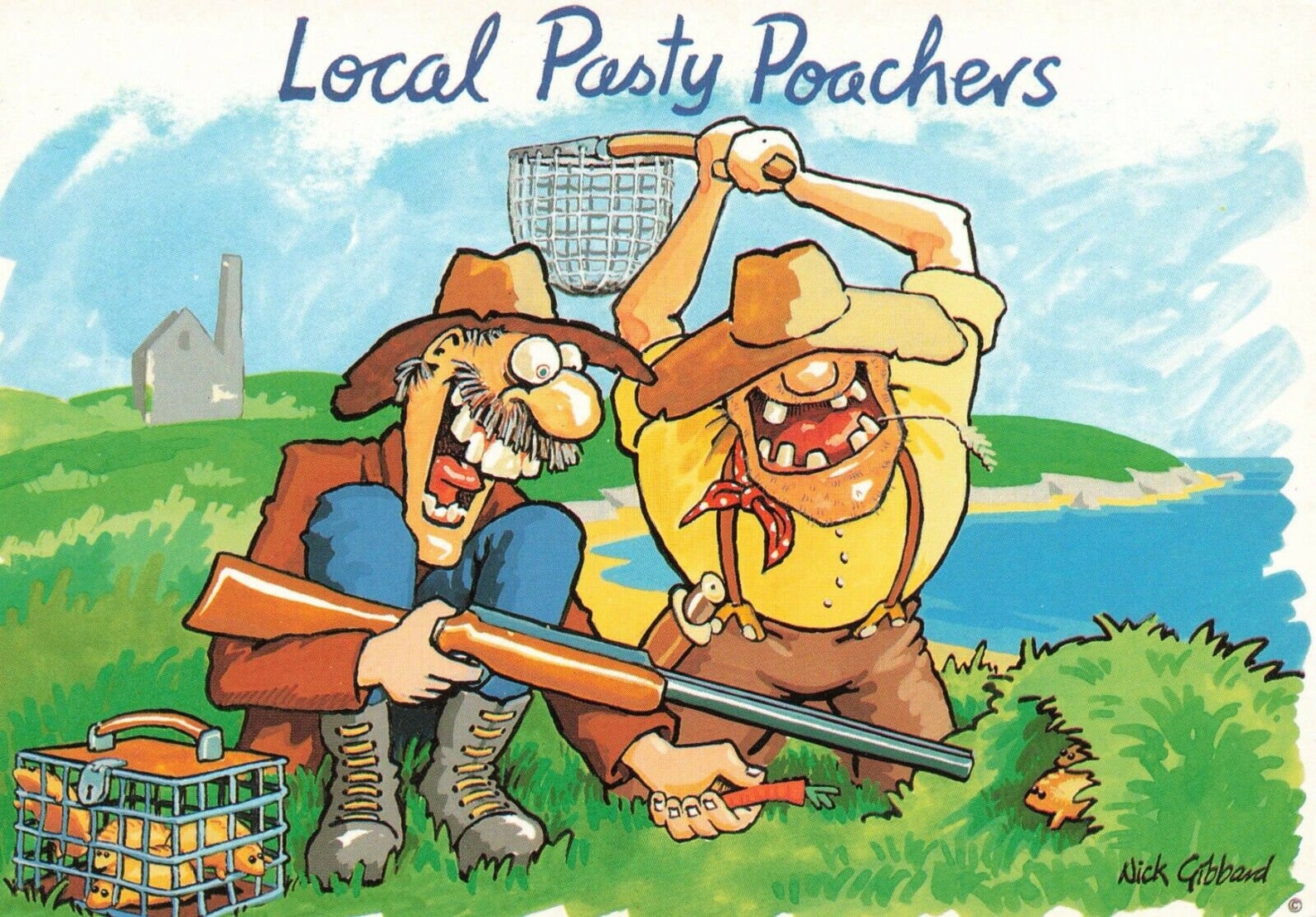 Cornwall Postcard Local Cornish Pasty Poachers Comic Seaside Etsy