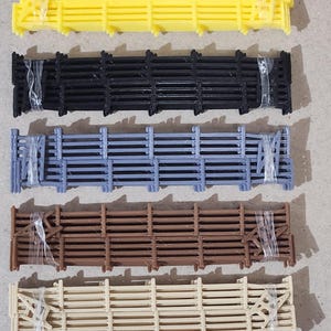 Barandillas de valla, escala Z, paquete de 50 unidades, colores surtidos, escala 1:220, para maquetas de trenes.