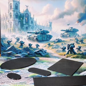 60 x 40mm Rectangle Wargaming Bases PLA Plastic for War gaming - Tabletop Games