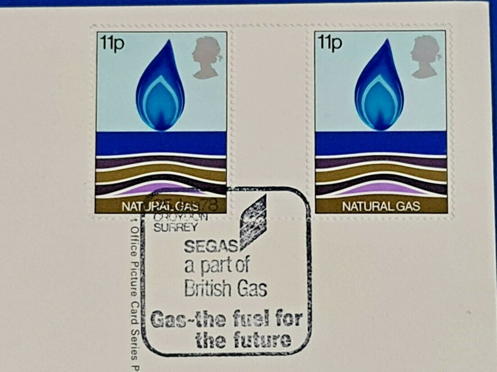 Set of 4 FDI PHQ Stamp Postcard Set No.27 Energy Oil Coal Gas Electic1978 OW2 