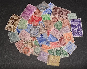 Vintage britische Briefmarken Victoria König George Edward VII VIII Pre Dezimal Verwendet Pack Junk Journal Scrapbook