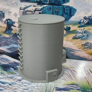 4" (100mm) Storage Tank Tower - 28mm War gaming  Compatible Scenery