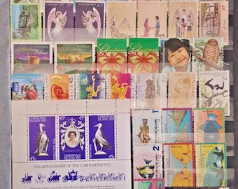 Christmas Island Stamps Collection 47 Items MNH Used Coronation Mini Sheet Birds