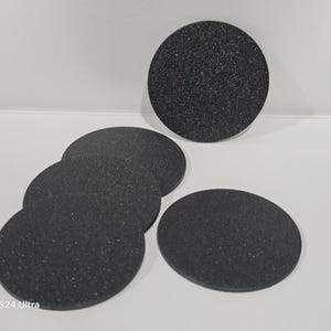 5pcs 50mm Round Small Miniature Model Bases 2mm Deep Thick Circular Base, Black