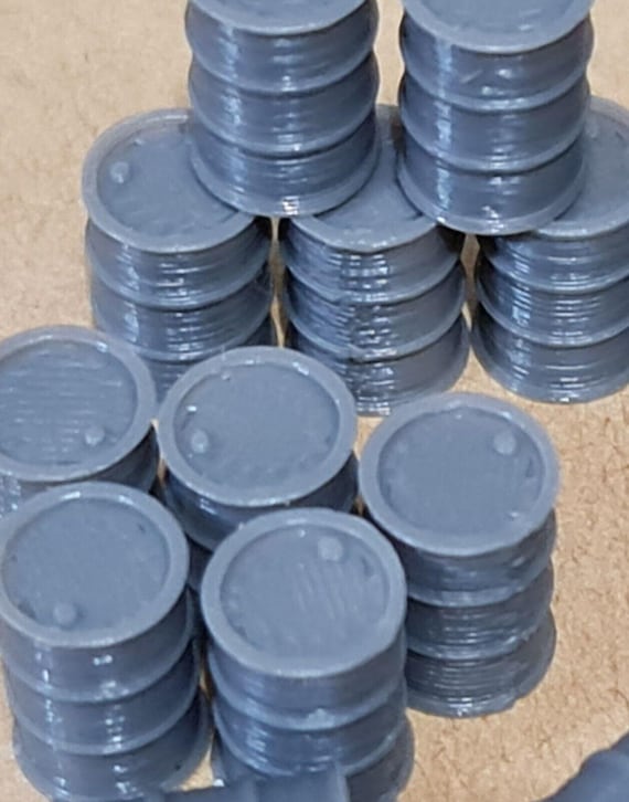 Oil Drum Barrels OO HO Gauge New White 1:76 Scale Models Train Railway 18 Pack
