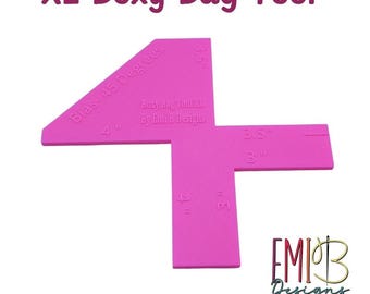 Boxy Bag Tool: UK Made Sewing Ruler - Bias Angle and Base Guide