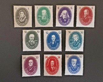 East Germany DDR 1950 Academy of Sciences Complete Set 10 MNH SG E20-E29 194