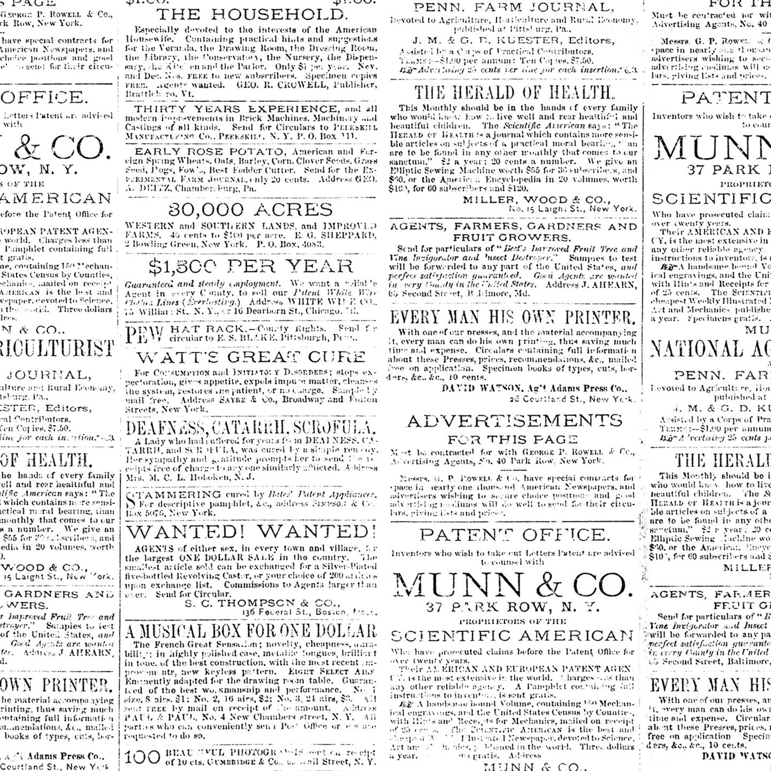 Papel digital con impresión de periódico patrón sin costuras Etsy España