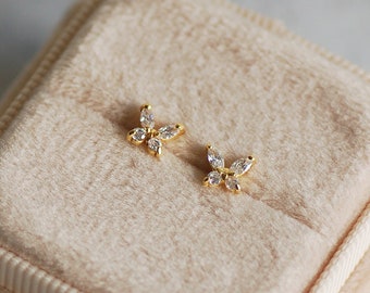 Tiny Gold Butterfly Stud Earrings, Golden Butterfly Earrings, Butterfly Studs, Gold Butterfly Earrings, Flower Girl Butterfly Earrings