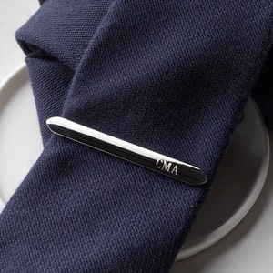 Personalised Tie Clip, Engraved Tie Clip, Men's Tie Clip, Wedding Tie Bar, Customised Tie Bar, Personalised Tie Slide, Engraved Tie Bar image 1