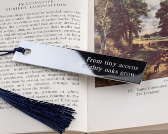 Personalised Message Bookmark, Engraved Bookmark, Personalised Quote Bookmark, Engraved  Birthday Bookmark, Personalised Text Bookmark
