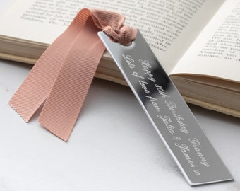 Personalised Bookmark, Engraved Bookmark, Personalised Quote Bookmark, Engraved Favourite Quote Bookmark, Personalised Message Bookmark