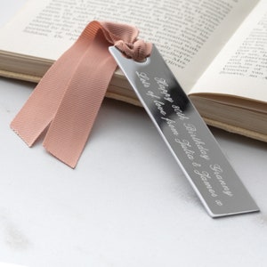 Personalised Bookmark, Engraved Bookmark, Personalised Quote Bookmark, Engraved Favourite Quote Bookmark, Personalised Message Bookmark