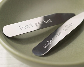 shirt stiffeners gift ideas for him engraved collar stays anniversary gifts for boyfriend wedding gift for groom