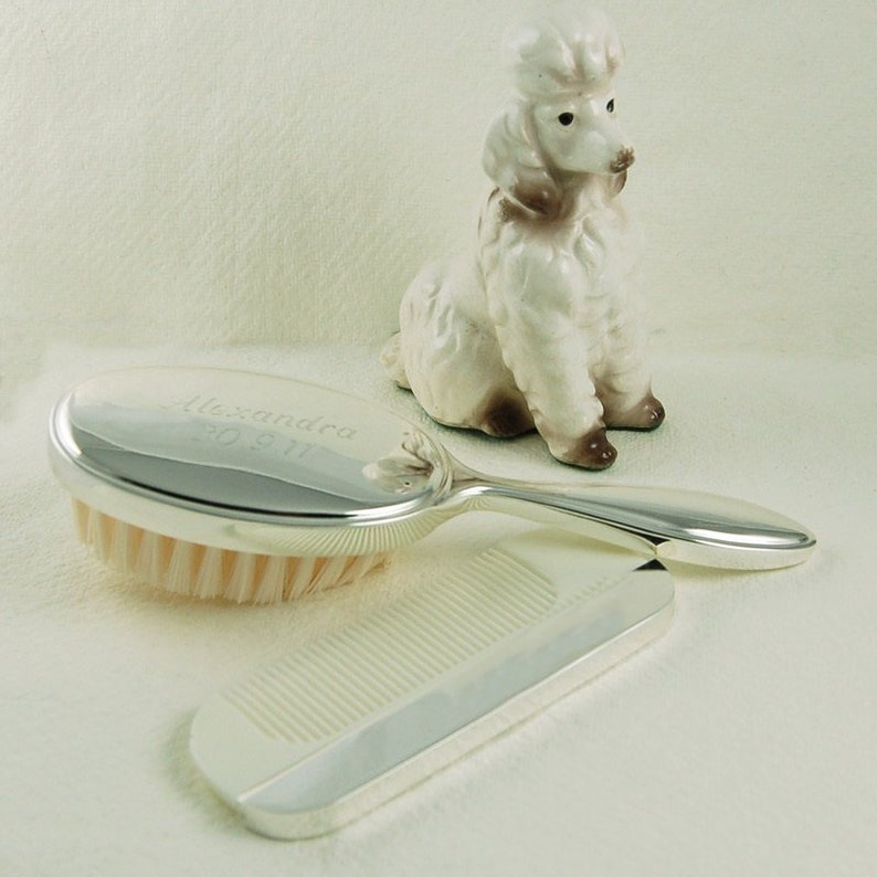 personalised baby brush and comb set