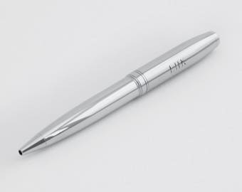 Bolígrafo personalizado, bolígrafo grabado, bolígrafo de boda personalizado, bolígrafo monograma, bolígrafo plateado personalizado, bolígrafo grabado
