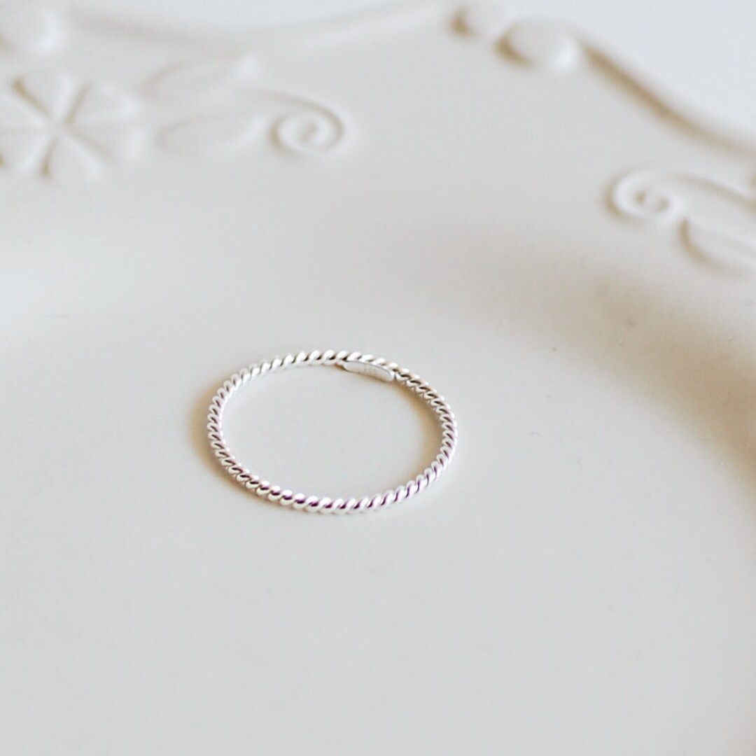Twisted Sterling Silver Rope Ring, Minimalist Stacking Jewelry - Etsy
