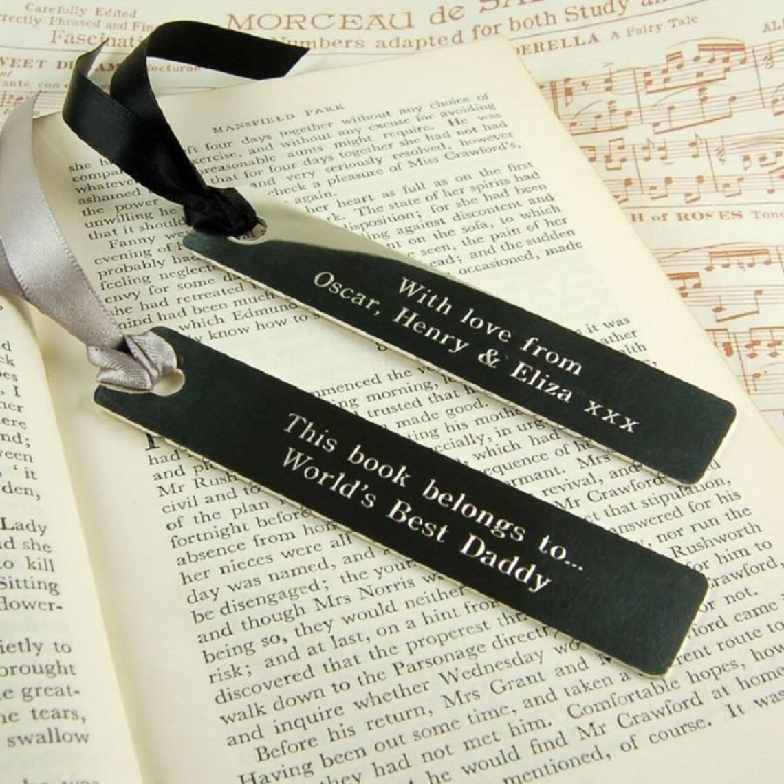 Personalised Bookmark Engraved Metal Bookmark Silver Etsy