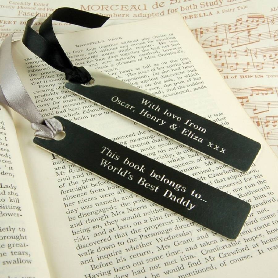 Personalised Bookmark Engraved Metal Bookmark Silver Etsy