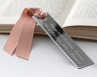 Personalised Message Bookmark, Engraved Bookmark, Personalised Quote Bookmark, Engraved Favourite Quote Bookmark, Personalised Bookmark