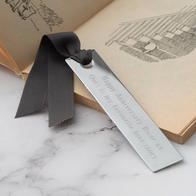 Personalised Bookmark, Engraved Metal Bookmark, Silver Bookmark ...