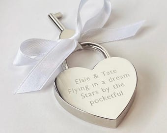 Engraved Heart Padlock, Personalised Padlock, Engraved Love Lock, Engagement Padlock, Personalised Love Lock, Paris Padlock, Gold Heart Lock