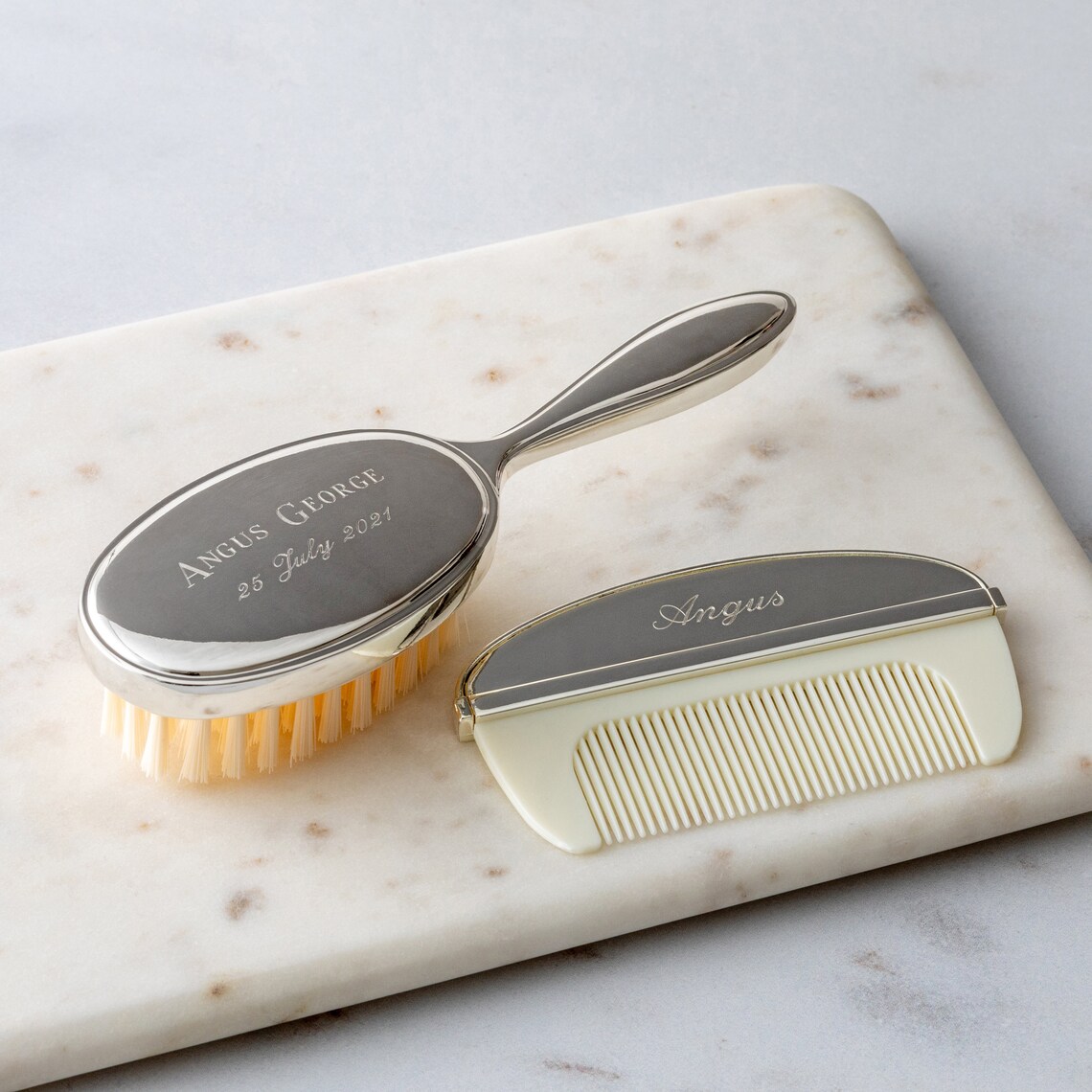 Engraved Brush and Comb Set Personalised New Baby Gift Etsy
