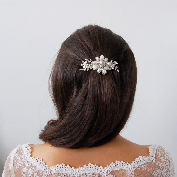 Pearl and diamante hair clip deals