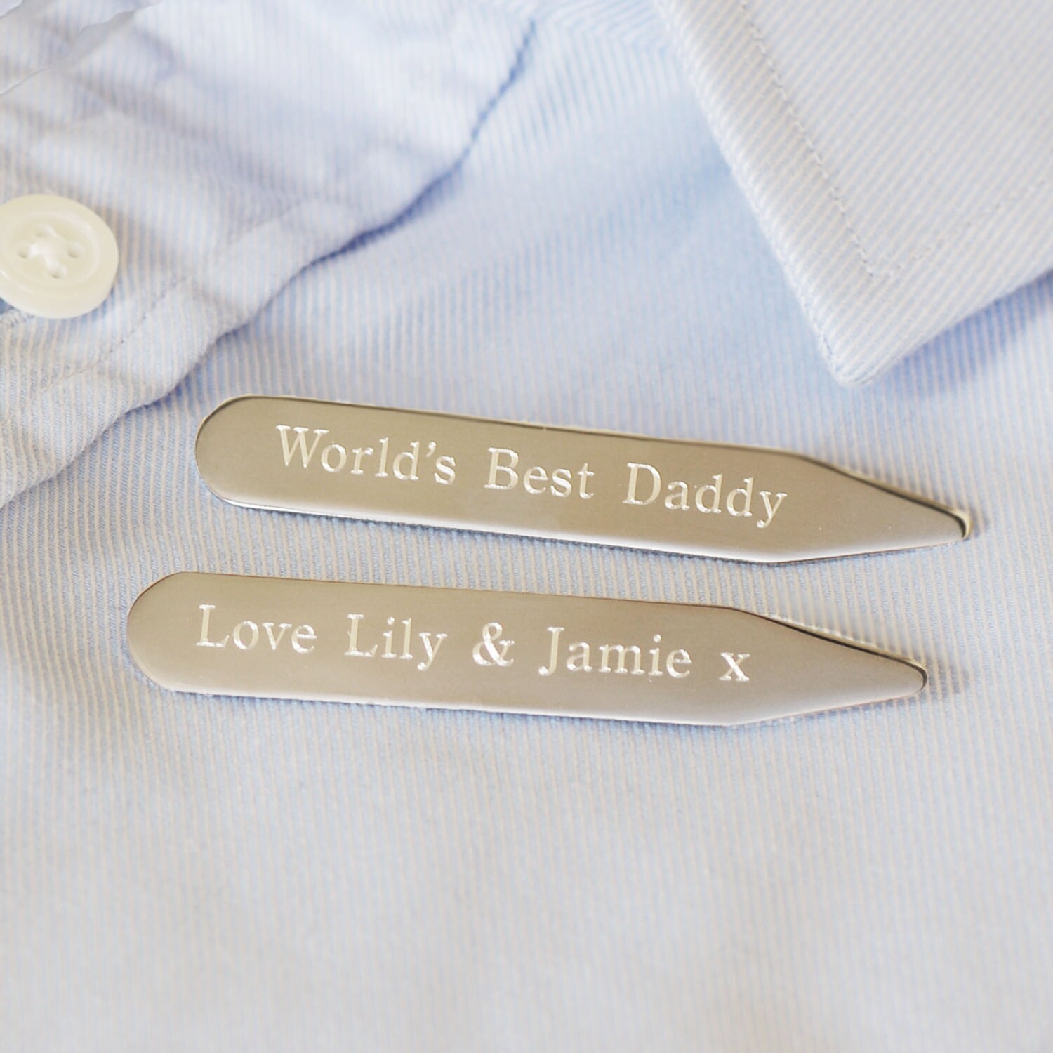 Personalised Collar Stiffeners Engraved Metal Collar Bones | Etsy