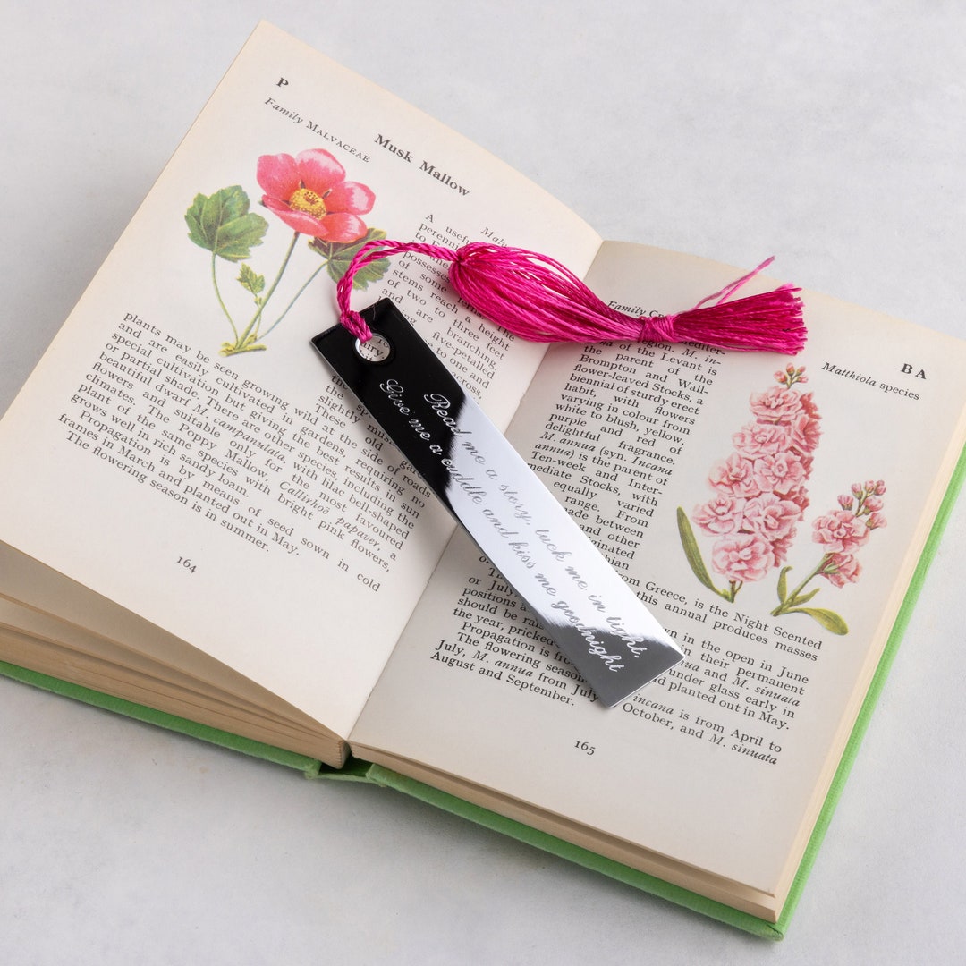 Engraved Message Bookmark, Personalised Bookmark, Favourite Quote ...