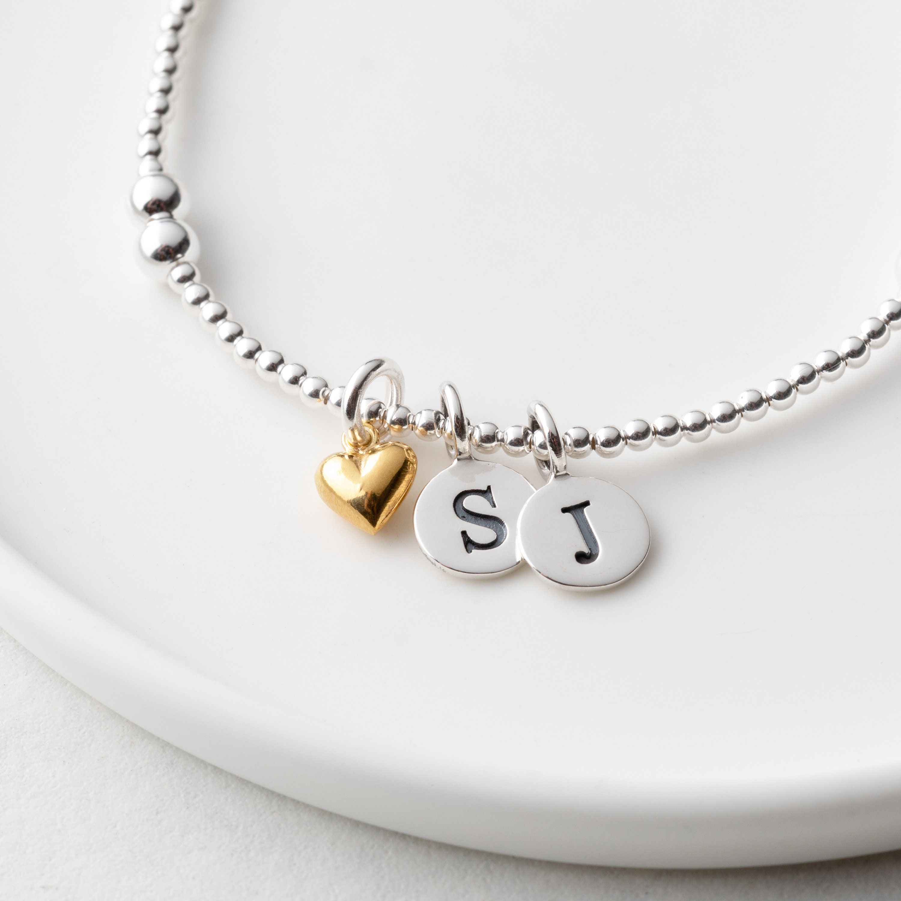 personaレザーブレスレット&スターリングシルバーチャームビーズ20個