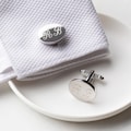 Engraved Oval Cufflinks, Personalised Silver Cufflinks, Classic Oval Cufflinks, Engraved Initial Cufflinks, Wedding Monogram Cufflinks