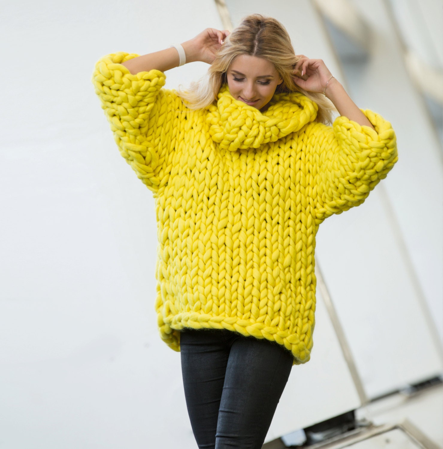 Marshmallow Sweater. Oversize sweater. Merino wool. Cozy Etsy