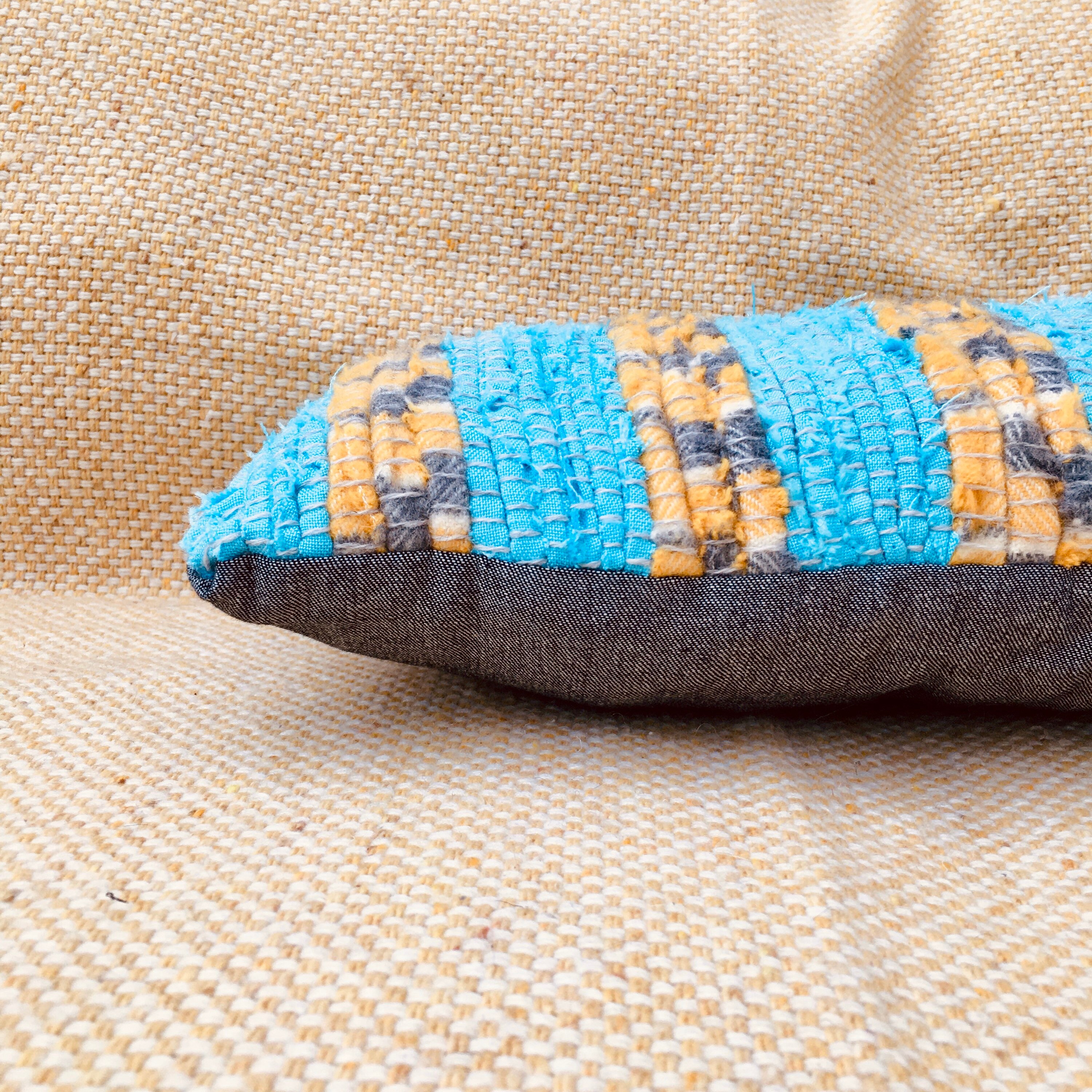 Kleine rechteckige blaue Teppich Teppich Kissen | Etsy