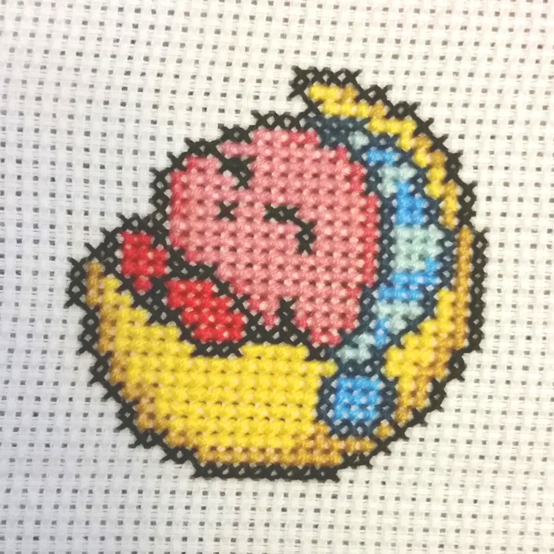 Sleepy Kirby Cross Stitch Pattern Digital Download Etsy