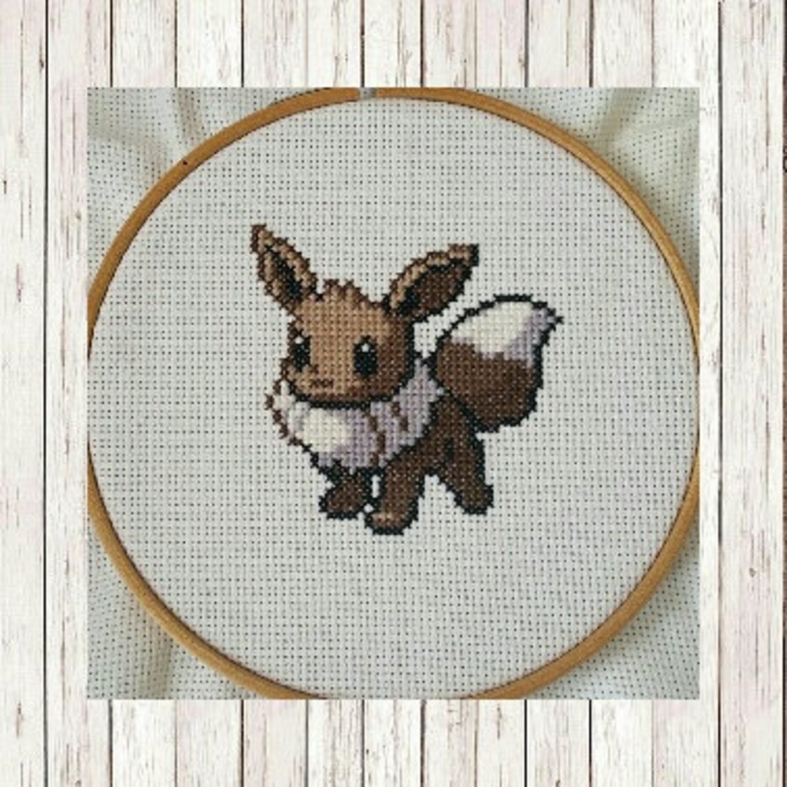 Pokemon Cross Stitch Pattern Eevee Etsy