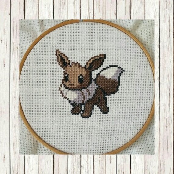 Pokemon Cross Stitch Pattern Eevee - Etsy