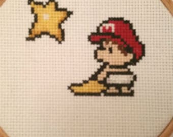 Baby Mario Cross Stitch Pattern Baby Sampler