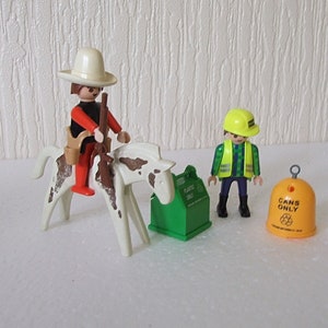 Playmobil 4 Mixed Geobra Playmobile Figures Cowboy and a Guard