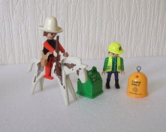 Playmobil 4 Mixed Geobra Playmobile Figuren Cowboy en een Bewaker