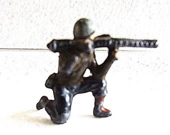 Figurine Soldat Métal Manoil #7 – Porte-drapeau, 2ème Version, Années 1930, état Excellent