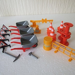 Playmobil Mixed Geobra Playmobile Job Lot of Road work items