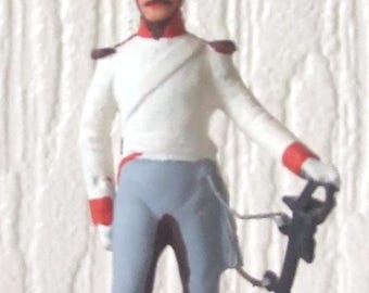 Miniatura vintage de plomo muy rara del Capitán General Prusiano pintada a mano