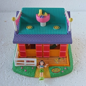 Vintage Polly Pocket Pony ride  vintage Bluebird 1998 with one figure