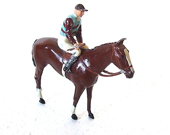 ヴィンテージ鉛製フィギュア：馬、騎手、紳士 - 20世紀初頭 - Etsy 日本