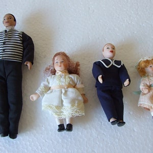 4 Del Prado Dolls House Miniutures Vintage Victorian Figures Dolls1/12th