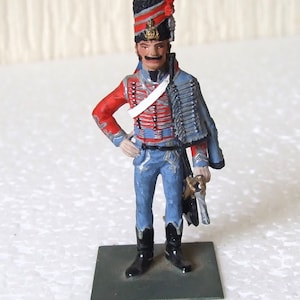 vintage Soldados de Plomo 54 mm Sapper French Hussars
